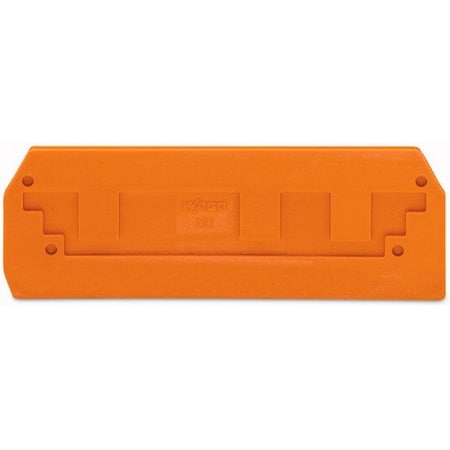 Wago END AND INTERMEDIATE PLATE, 2.5 MM / 0.098 IN THICK, ORANGE 282-339
